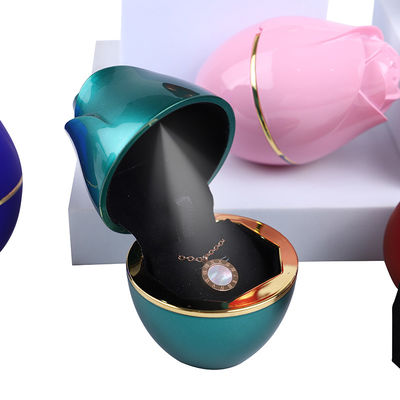 2021 Rose Design LED Light Jewelry Packaging Box برای پلاستیک و مخملی سفارشی شده