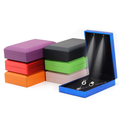 خرید Hanhong Custom Logo Spray Paint Jewelry Packaging Box for Earrings Necklace Ring LED Set جعبه بسته بندی جواهرات برای گوشواره ها گردنبند حلقه های ال ای دی online manufacture