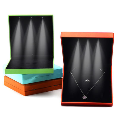 Hanhong Custom Logo White Light Jewelry Packaging Box Set با گوشواره های گردنبند حلقه ای