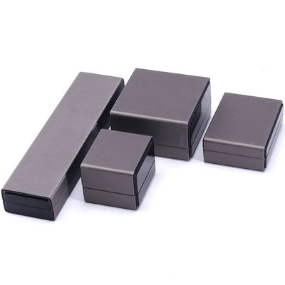 Hanhong Custom Logo LED Light Jewelry Packaging Box in Gray for Bracelet گردنبند و حلقه با رنگ خاکستری