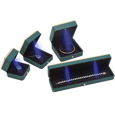 OEM مستطیل LED جعبه جواهرات سازگار با محیط زیست برای دستبند گردنبند گوشواره حلقه بسته بندی