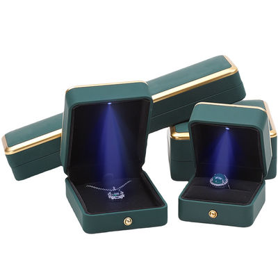 OEM مستطیل LED جعبه جواهرات سازگار با محیط زیست برای دستبند گردنبند گوشواره حلقه بسته بندی