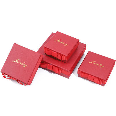پوشش و پایه جواهرات جعبه قابل تنظیم کاغذ دوستدار محیط زیست جعبه جواهرات قرمز