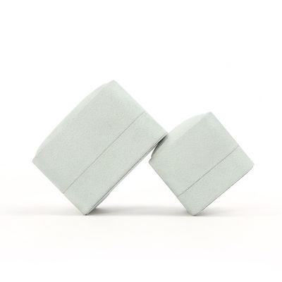 مربع سبز روشن مخملی حلقه جواهرات جعبه سفارشی جواهرات جعبه بسته بندی