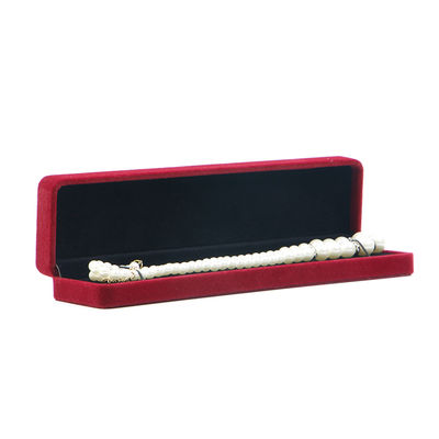 OEM ODM باکس جواهرات مخملی لوکس لوگو قابل سفارشی شدن جعبه جواهرات مخملی قرمز