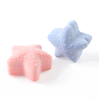 بسته بندی جواهرات جعبه حلقه مخملی ستاره دریایی سفارشی OEM با لوگو