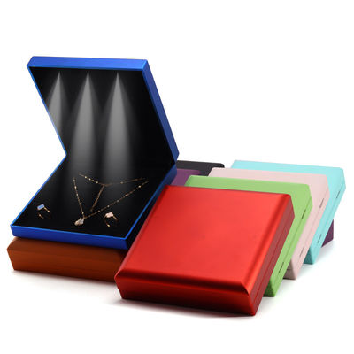 Hanhong Custom Logo White Light Jewelry Packaging Box Set با گوشواره های گردنبند حلقه ای